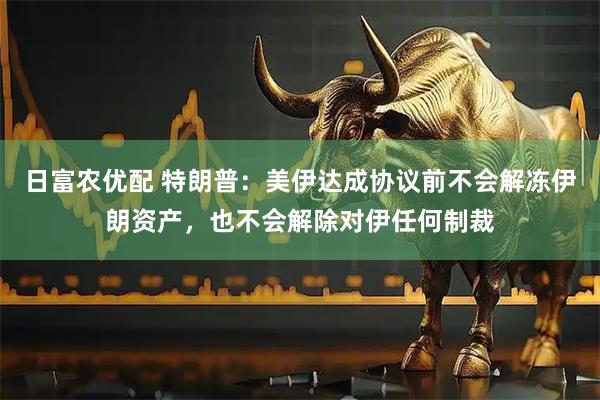 日富农优配 特朗普：美伊达成协议前不会解冻伊朗资产，也不会解除对伊任何制裁